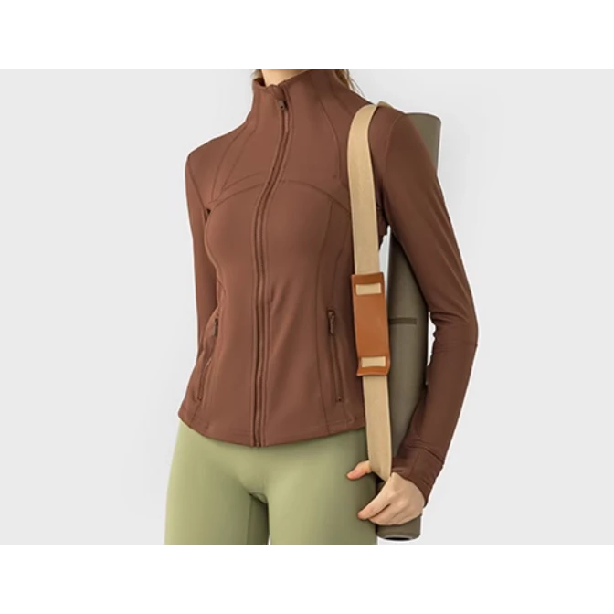 高端瑜伽运动外套女拉链开衫紧身跑步健身上衣瑜伽服女