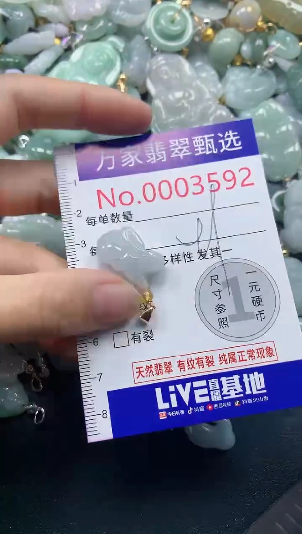 吊坠(不含链)未镶嵌翡翠3592
