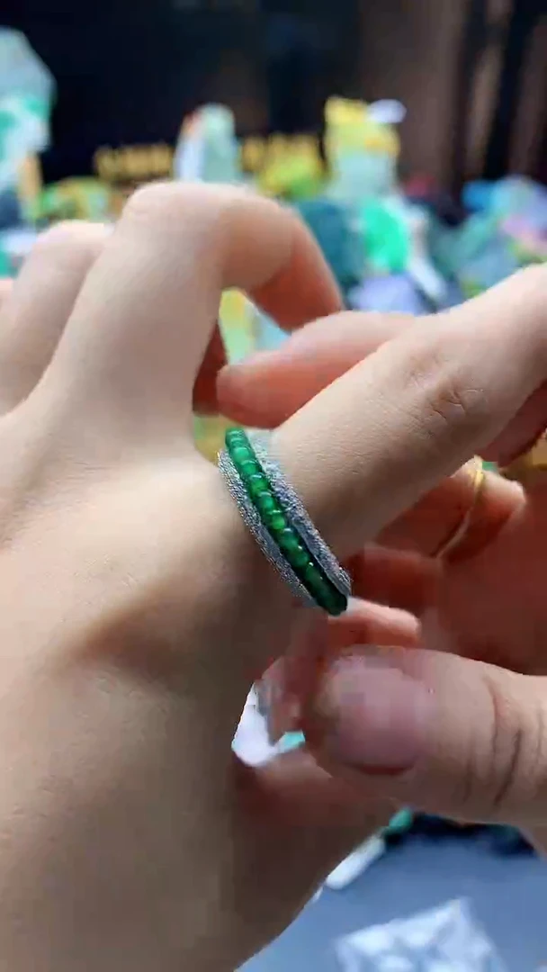 颈饰银S925镶嵌翡翠天然缅甸a货翡翠