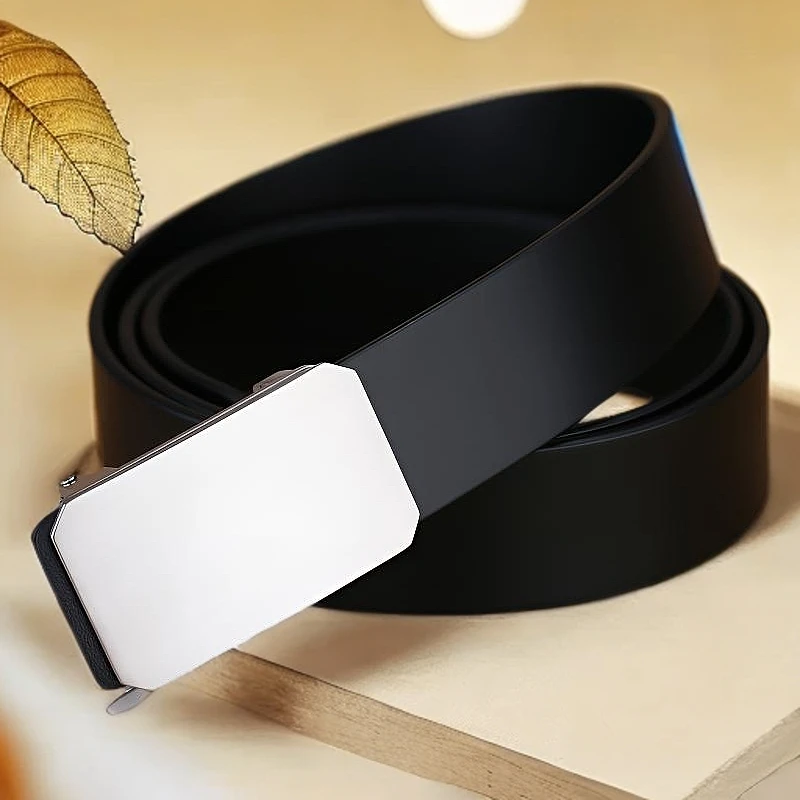 无事牌 内穿 无牙自动扣纯手工制作头层牛皮腰带男士真牛皮皮带