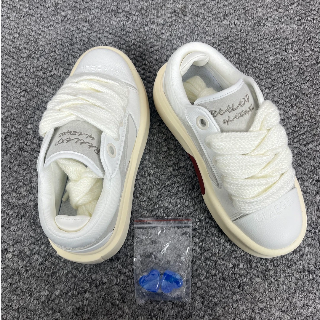 【爱心板鞋】夏季潮流厚底百搭高街女鞋增高情侣鞋潮流男鞋小白鞋