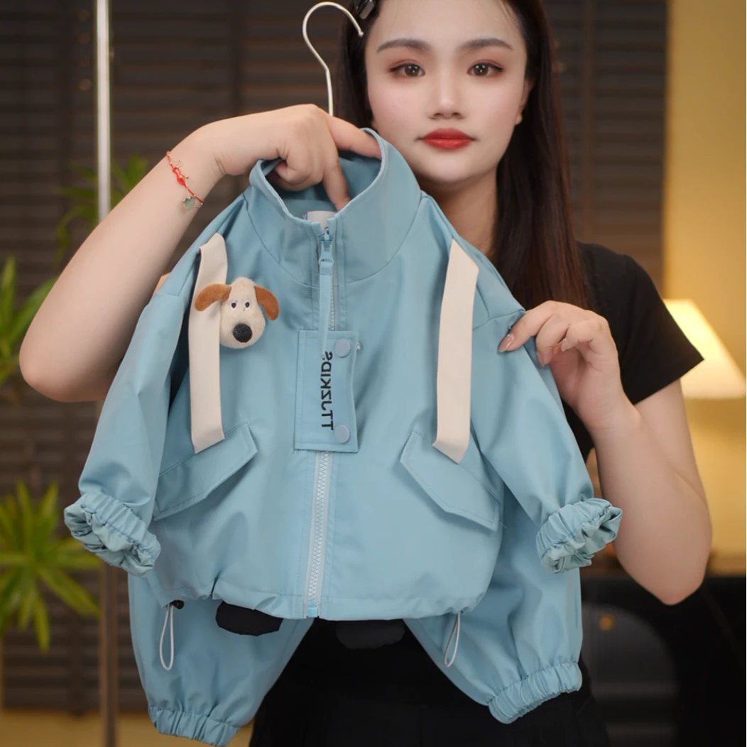 现货【小狗狗】2025春秋新品萌娃穿搭潮流长袖男女童儿童套装28582