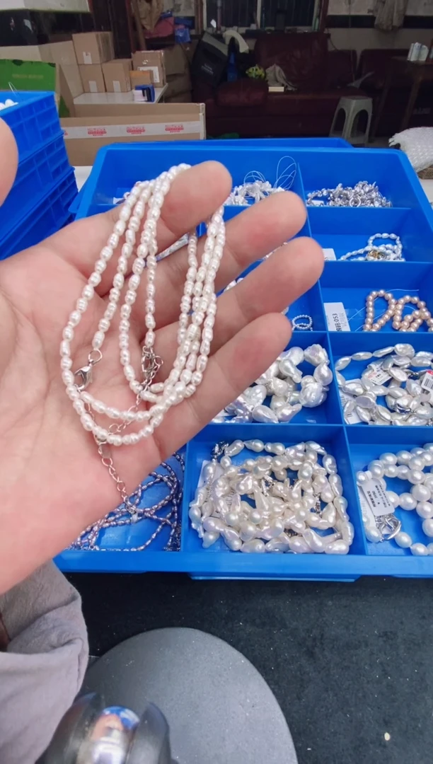 【闪购商品】淡水珍珠项链银S925镶嵌070