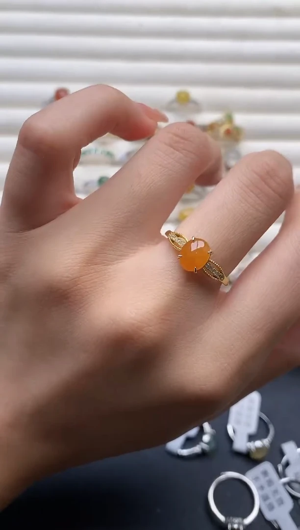 翡翠戒指银S925镶嵌88888888+2