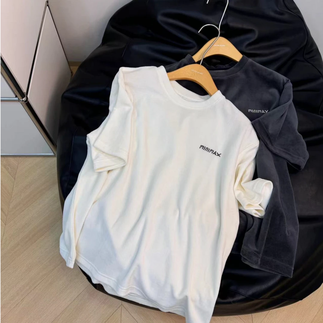 “冬日暖T” 丝服绒短袖 秋冬款内搭单穿T恤 柔软舒适 XG019