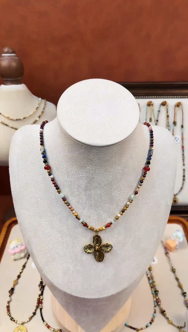 项链钛钢石英质玉1号