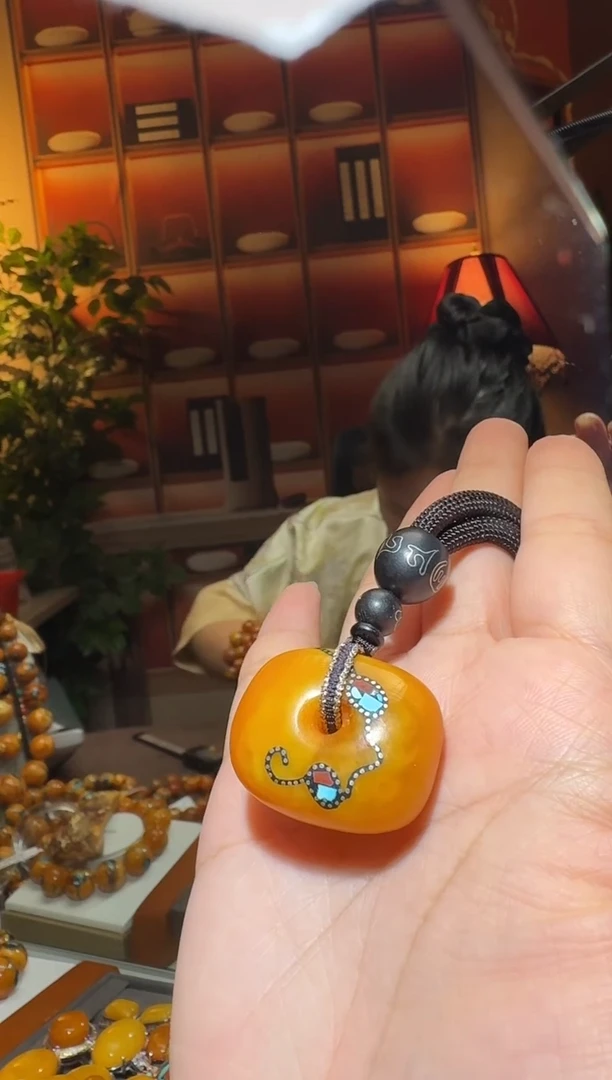 蜜蜡颈饰未镶嵌4588天然蜜蜡珠宝奇石全都保真