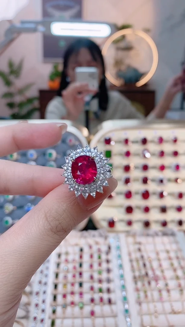 【闪购商品】碧玺18K金戒指18K金镶嵌1