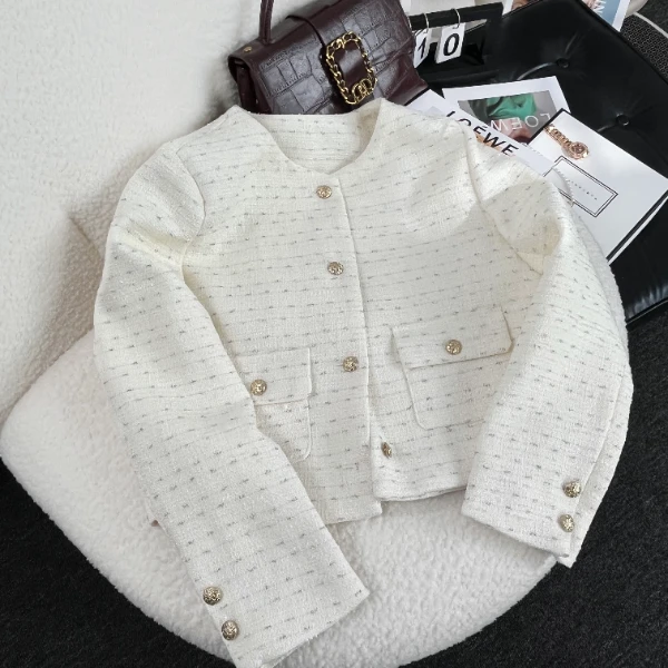 13春季新款法式百搭高级感优雅香风外套小个子长袖上衣女68868