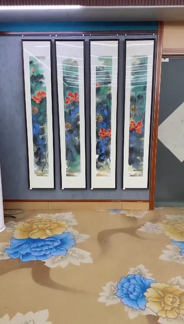 【闪购商品】绘画绘画Y-闫辉-四条屏-花鸟画不带框