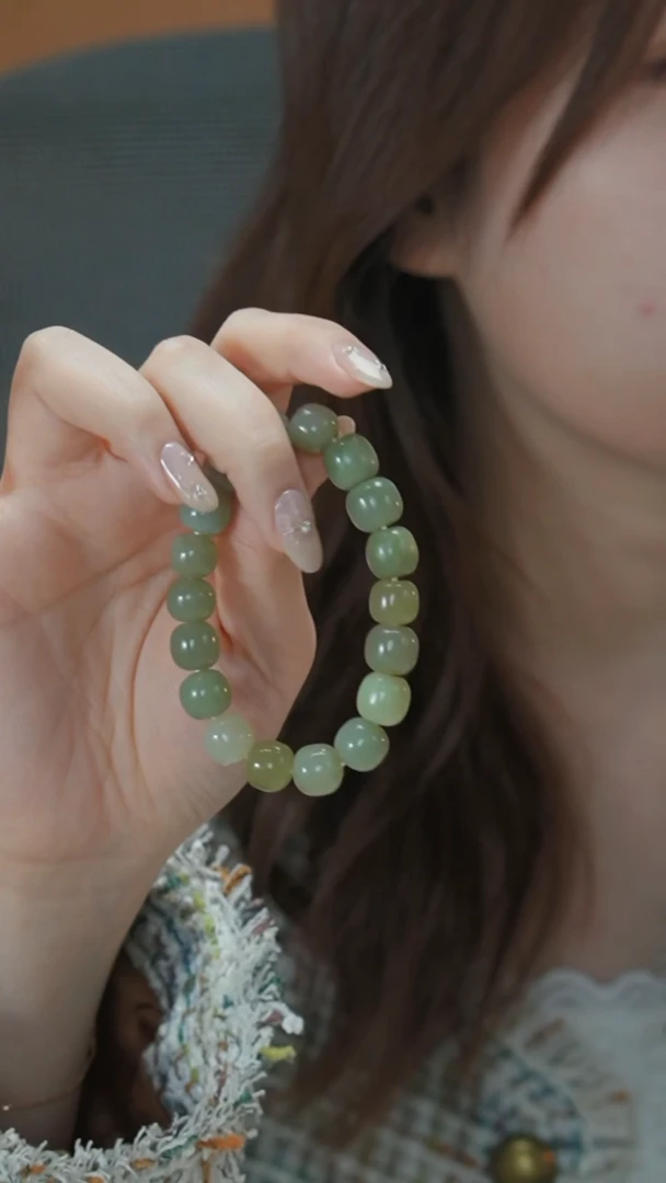 【闪购商品】和田玉颈饰未镶嵌和田玉老型珠手串