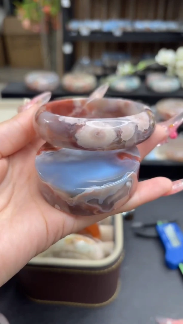 未镶嵌手镯石英质玉80(59圈赠送镯心)