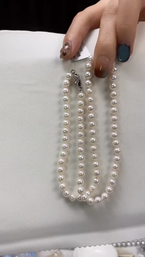 项链未镶嵌海水珍珠5.5-6Akoya海水珍珠项链