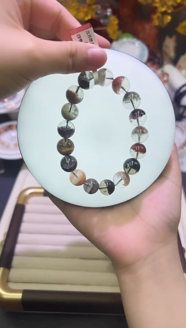 未镶嵌手串水晶四季幽灵聚宝盆手串