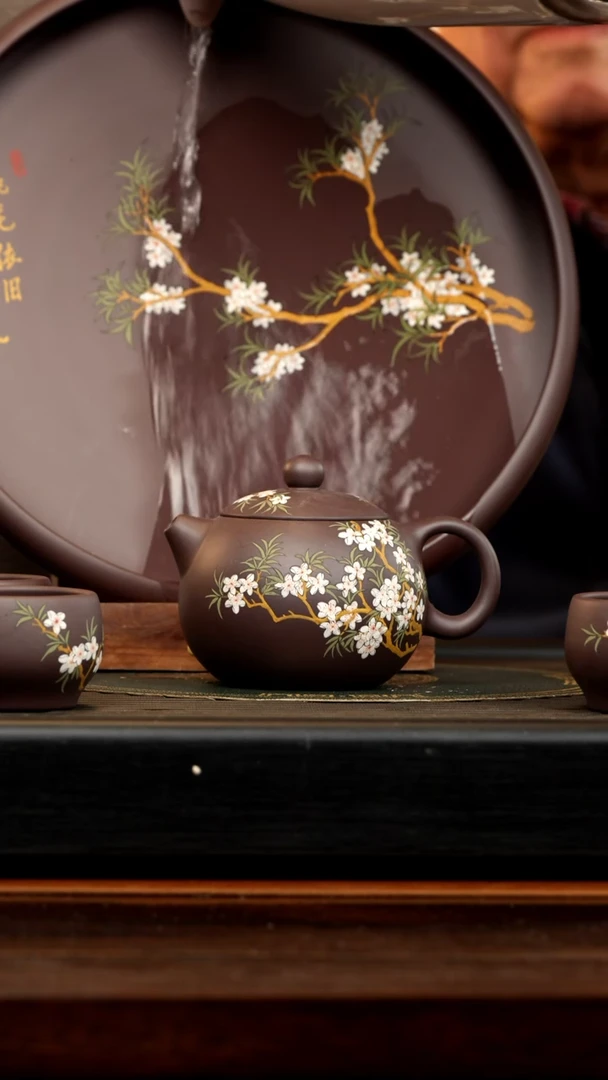 【闪购商品】紫砂茶壶SSH 老紫泥 西施套组  300cc