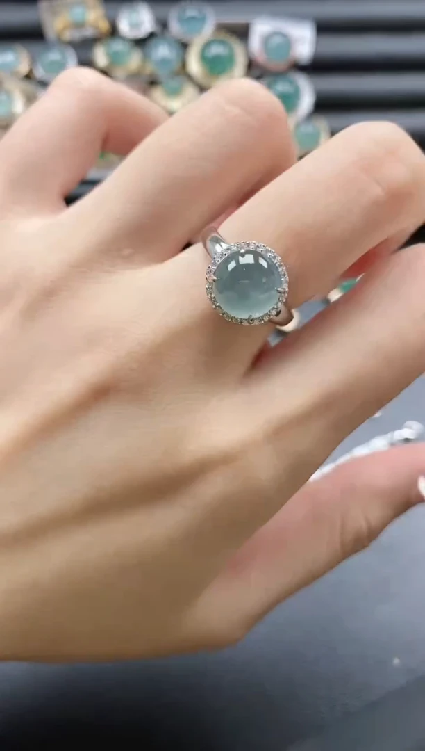 【闪购商品】翡翠戒指银S925镶嵌51151