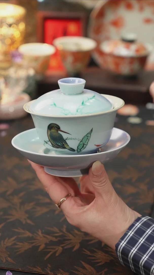 杯景德镇陶瓷杯碗柴烧多人