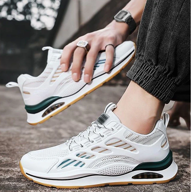 男士透气青春潮流韩版时尚白鞋运动鞋春季潮流夏季网面鞋耐磨男鞋