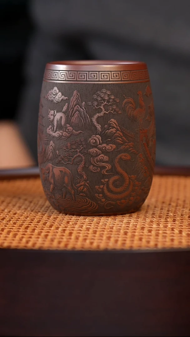 茶杯紫砂宜兴全手工原矿紫砂杯