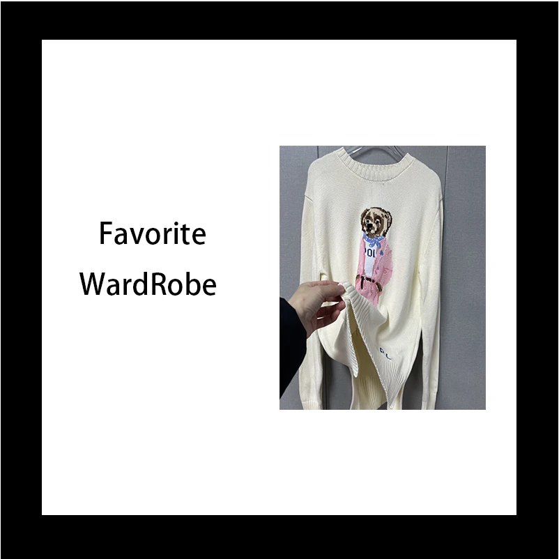 LF围巾6013粉熊毛衣