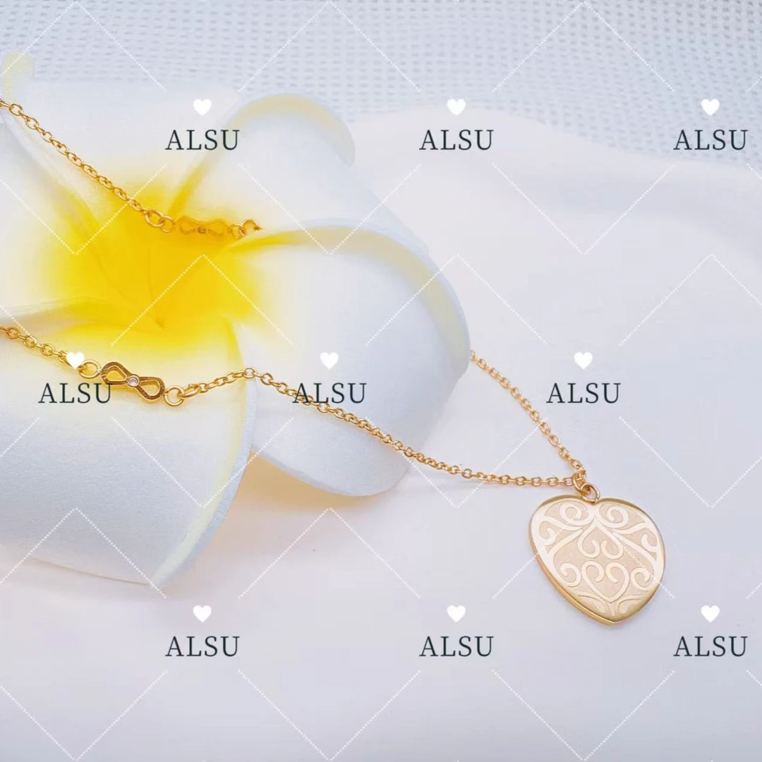 合金项链 ALSU原创经典民族风2025新款心形项链百搭时尚精致轻奢