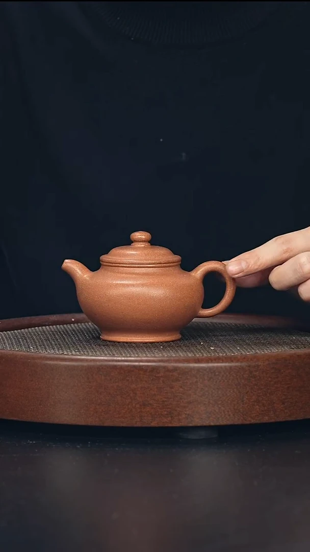 茶壶紫砂掇只-黄降破-全手工无添加-200cc（完美品）