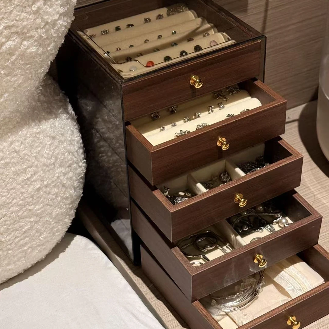 【新疆西藏包邮】新款家用高端精致5层收纳盒多功能收纳手饰配饰