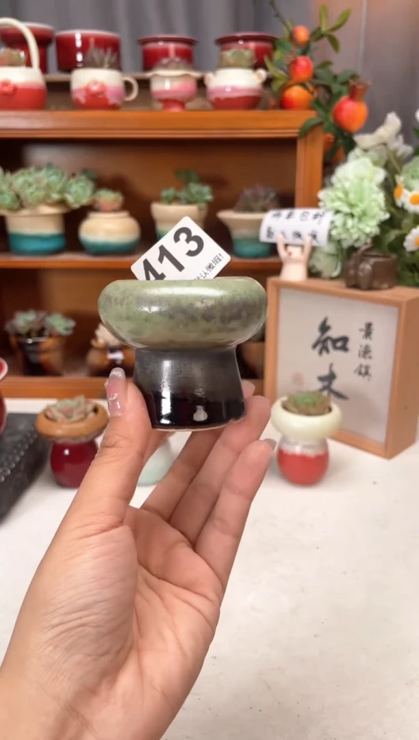 瓷片413知木小芳花盆编号