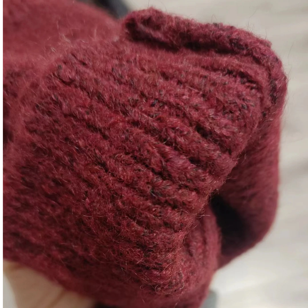 红色毛衣时尚百搭保暖针织