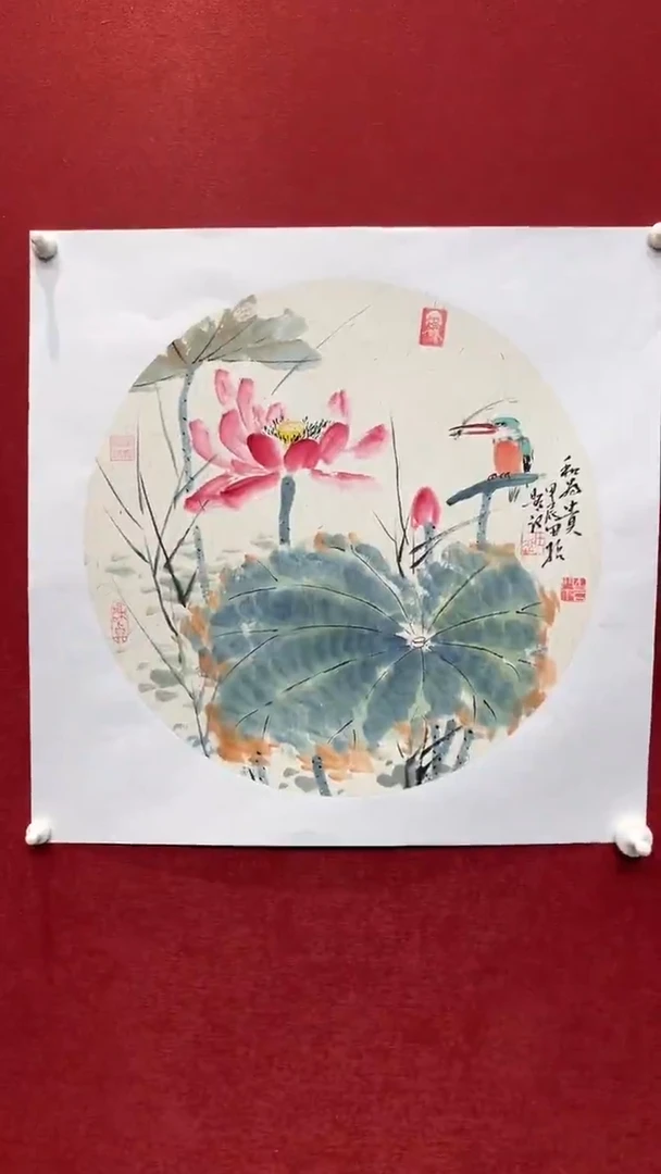 【闪购商品】国画和为贵-一平尺-扇面