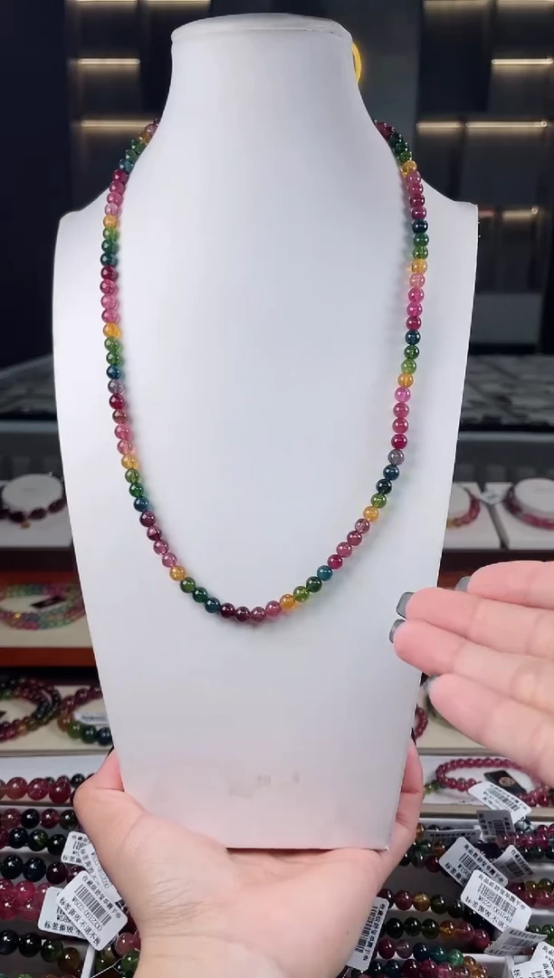 未镶嵌三圈手串5mm+碧玺（多样性发一条）T