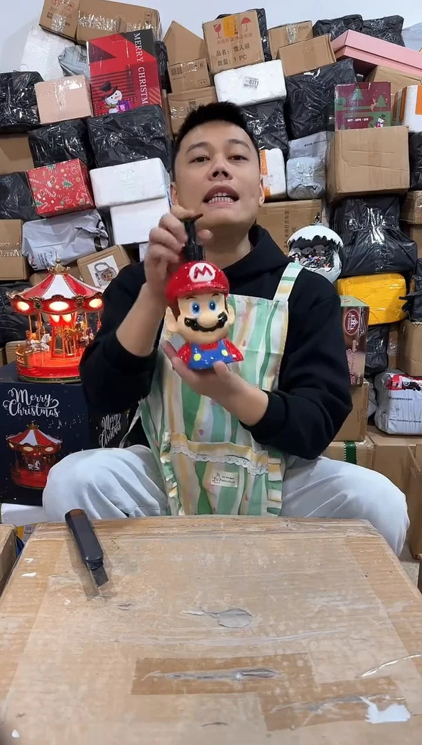 瓷片马里奥按压瓶
