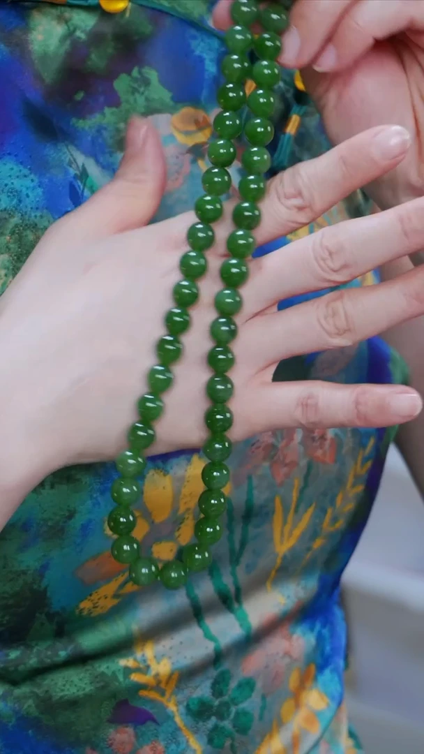 和田玉（碧玉）未镶嵌项链20【】