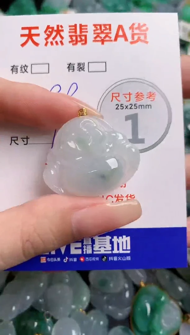 翡翠18K金镶嵌颈饰23000090