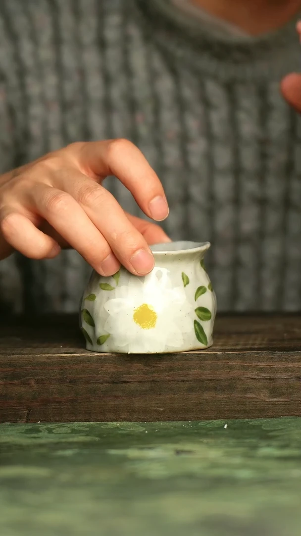 陶瓷青诗集手工手绘瓷器