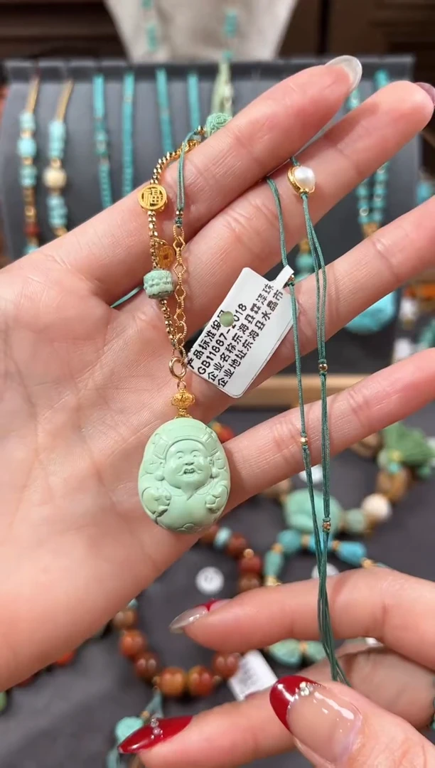 【闪购商品】绿松石颈饰18K金镶嵌绿松石项链