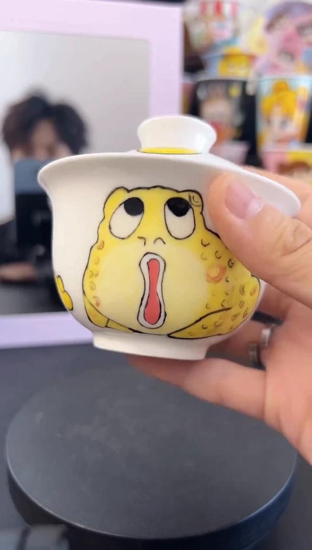 【闪购商品】摆件纯手工手绘陶瓷小杯杯 商品微瑕 建议勿拍