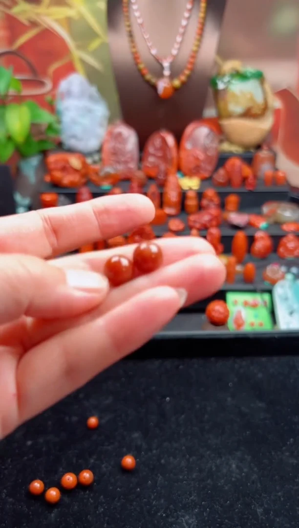 未镶嵌单珠南红玛瑙10mm单珠