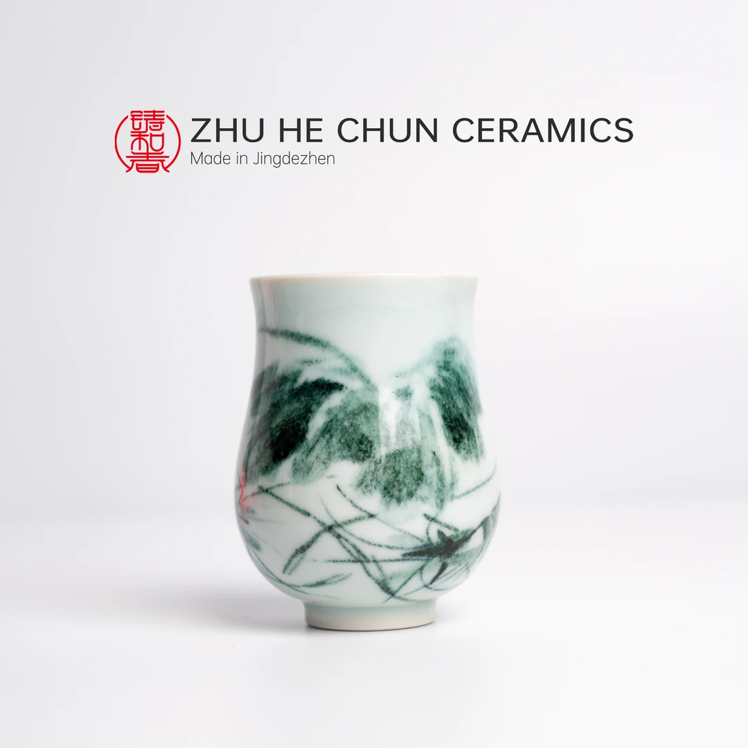 青花闻香杯 55ml 喝酒喝茶 景德镇手工柴窑