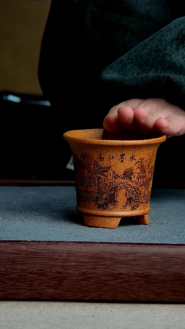 紫砂花盆9*7.5内径紫砂花盆