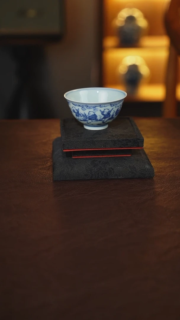 全手工手绘  婴戏小杯50CC