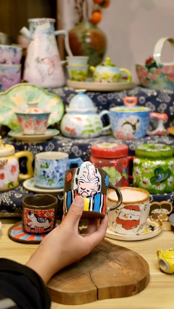 瓷片景德镇釉下彩手绘陶瓷