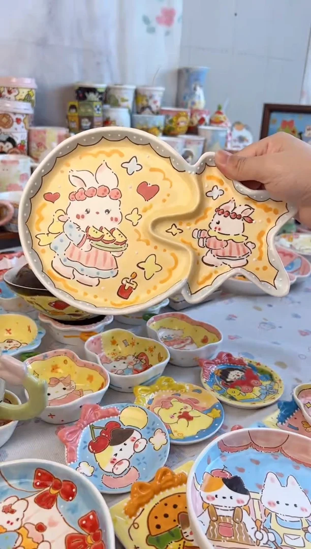 摆件陶景德镇陶瓷手绘微瑕