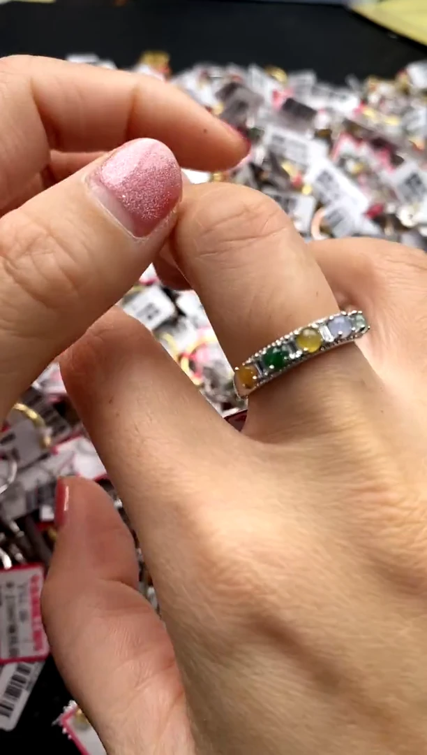 【闪购商品】翡翠戒指银S925镶嵌11111111   8