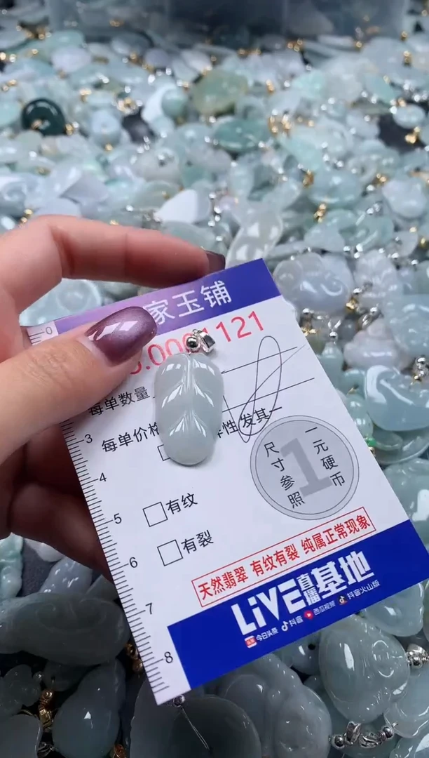 翡翠未镶嵌吊坠(不含链)1121