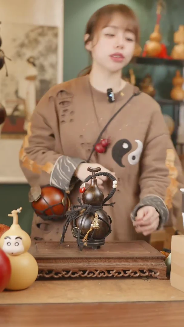 【闪购商品】163号精品天然大漆工艺防渗内胆酒葫芦~