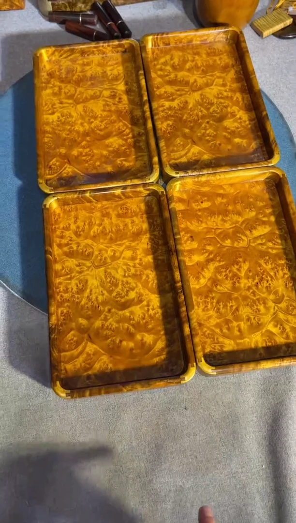 乌木类成套家具天花板瘤疤茶盘4片 22