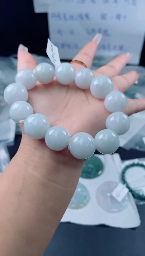未镶嵌定制翡翠珠串