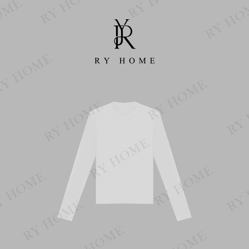 【容雨RYHOME】“星雨”莱赛尔＋羊毛设计感圆领百搭长袖T恤243T1750