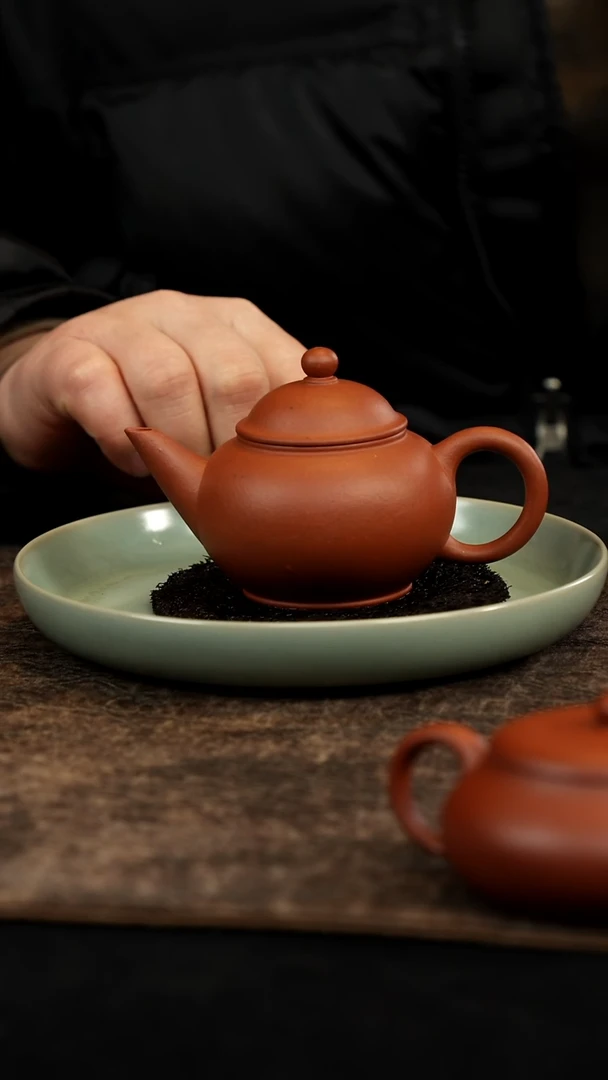 【闪购商品】紫砂茶壶小品水平降破红泥